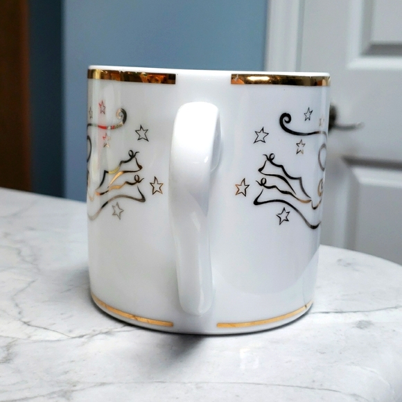 Rudolph Flying Right Gold Rimmed Mug - Picture 2 of 7